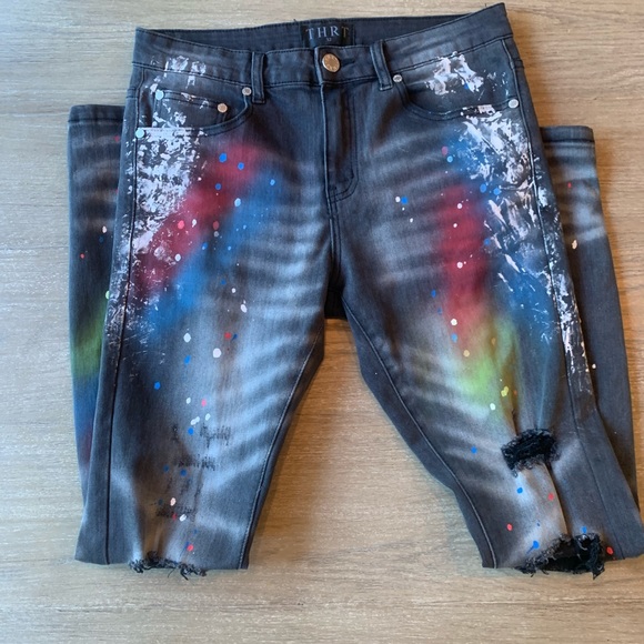 Thrt Jeans Thrt Mens Paint Splatter Denim Jeans Pants Poshmark